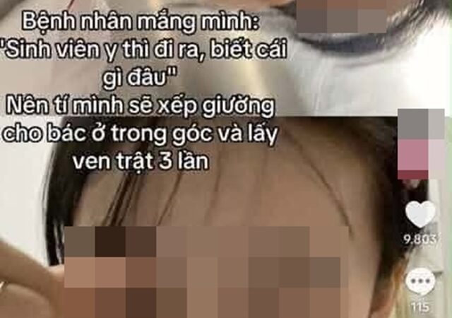 Lại thêm nữ sinh ngành Y gây tranh cãi vì clip “khoe cách xử lý bệnh nhân”: Phát ngôn khiến nhiều người bức xúc